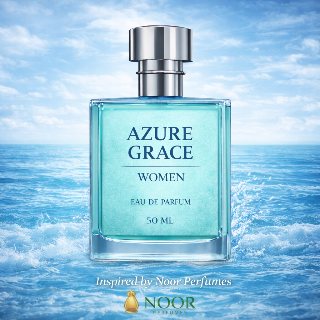 Azure Grace Women Eau de Parfum 50ml | Fresh Aquatic Floral Fragrance Inspired by Luxury – Noor Perfumes