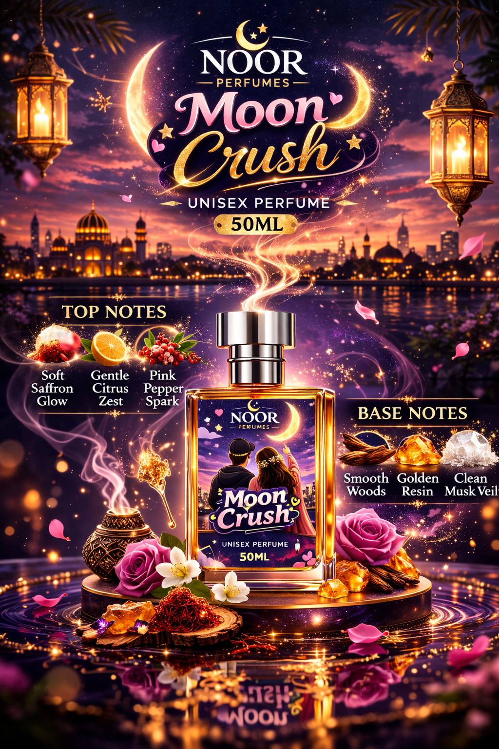Moon Crush 50ML Unisex Perfume – Long Lasting Luxury Inspired Fragrance for Men & Women | Buy Online in India
