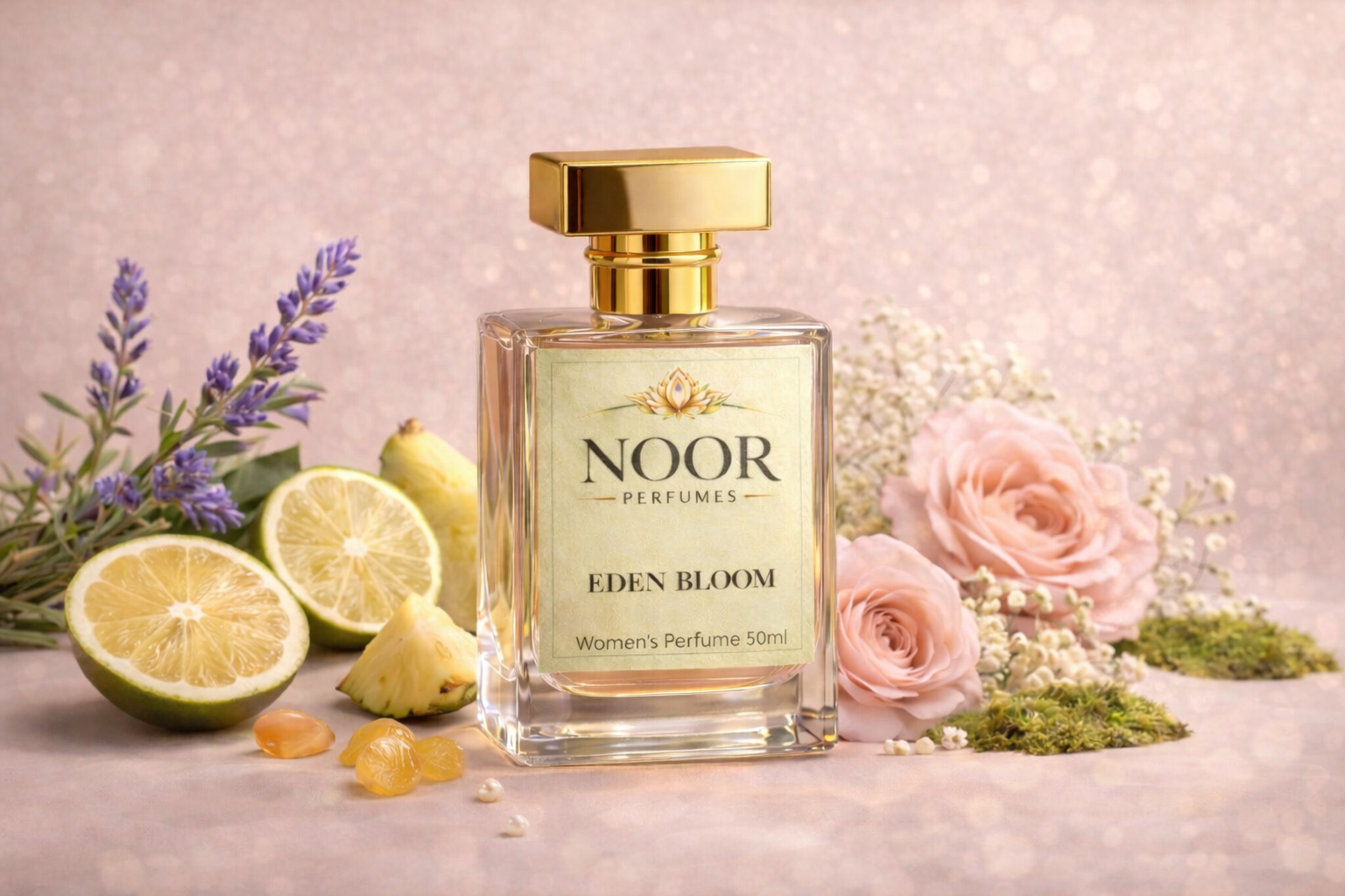 Eden Bloom Eau de Parfum 50ML – Premium Floral Perfume for Women by Noor Perfumes | Long Lasting Luxury Fragrance | Available Pan India