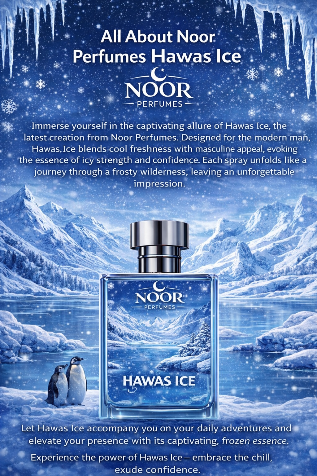 Hawas Ice Perfume 50ml – Long Lasting Men’s Perfume | Best Luxury Fragrance for Men India | Noor Perfume India