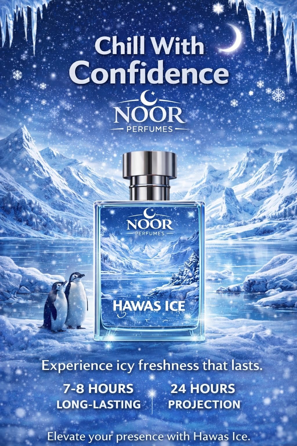 Hawas Ice Perfume 50ml – Long Lasting Men’s Perfume | Best Luxury Fragrance for Men India | Noor Perfume India