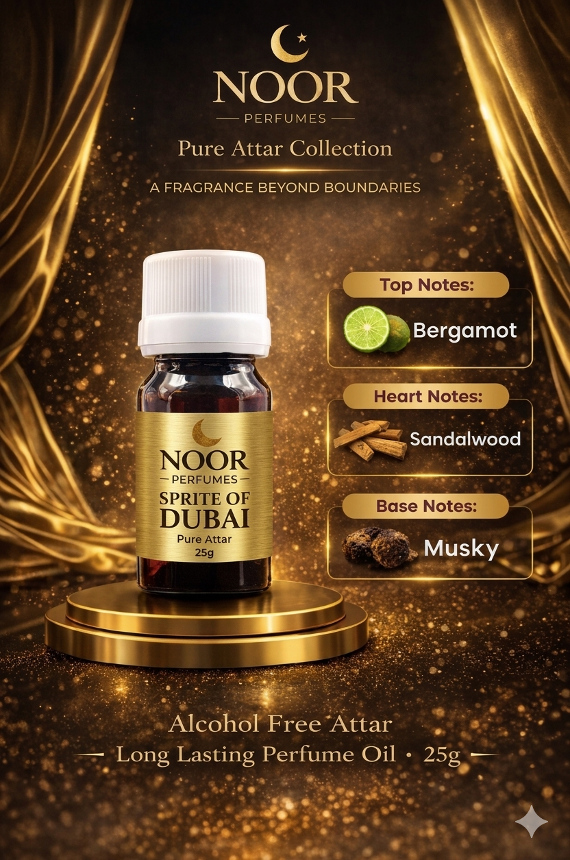 Spirit of Dubai Attar 25g – Long Lasting Alcohol Free Attar Oil | Premium Perfume Oil India | Noor Perfume India