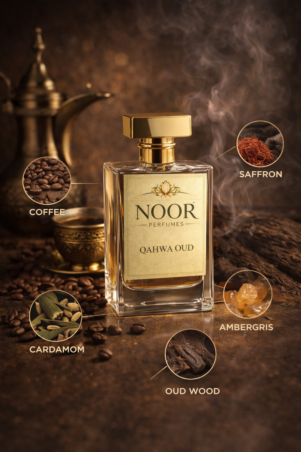 NOOR PERFUMES - Qahwa Oud.           Eau de Parfum | 50 ml