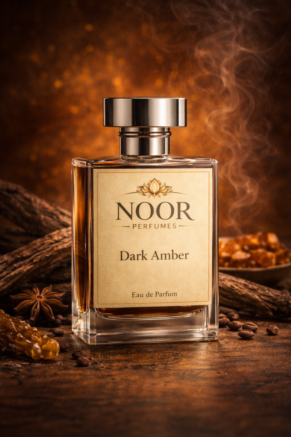 NOOR PERFUMES – Dark Amber Eau de Parfum | Unisex | 50 ml