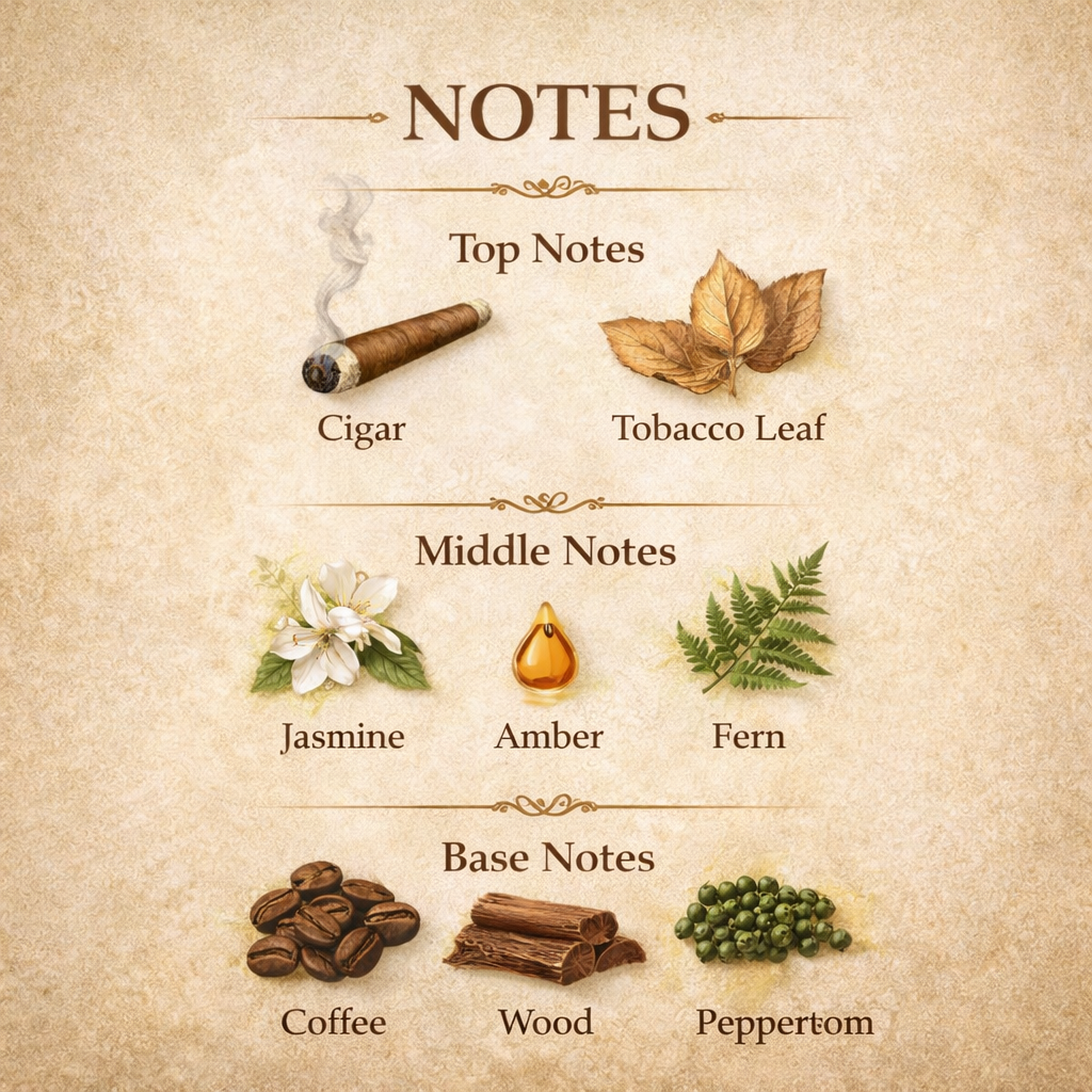 Cigar Eau de Parfum 50ml for Men | Smoky Woody Luxury Fragrance | Inspired by Cigar Scents – NOOR Perfumes